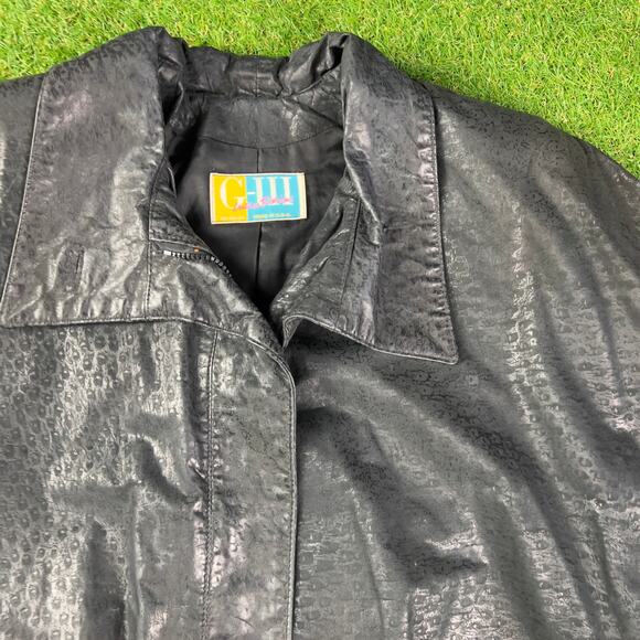 Vintage 80s 100% Leather Jacket Black - Picture 1 of 11